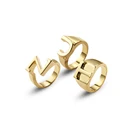 Letter Ring Letter Engraved Ring Pure Love Letter Engraved Titanium Stainless Steel Designer Ring Jewellery