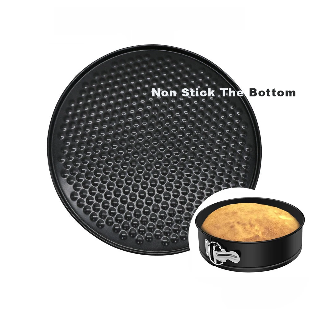 Non stick removable bottom round cake baking 8 9 10 inch carbon steel springform cake pans