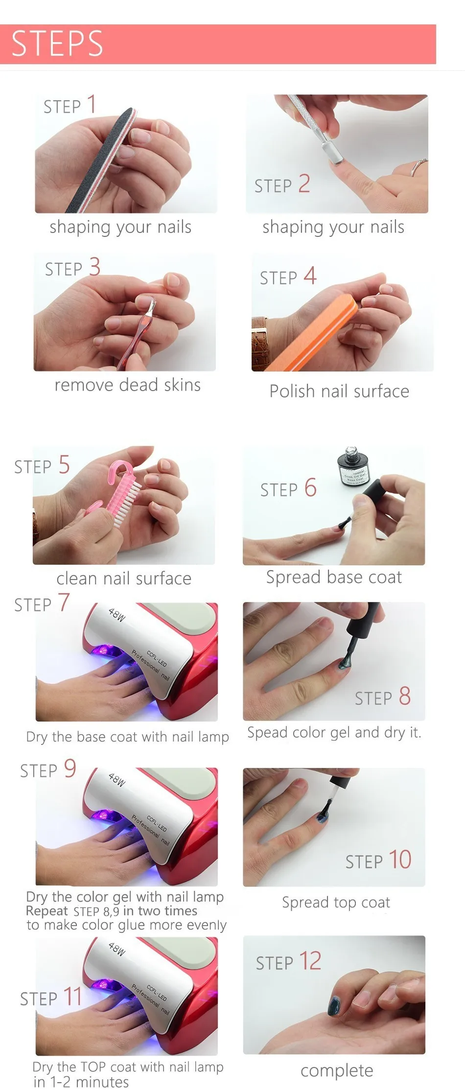 gel nail polish uv led