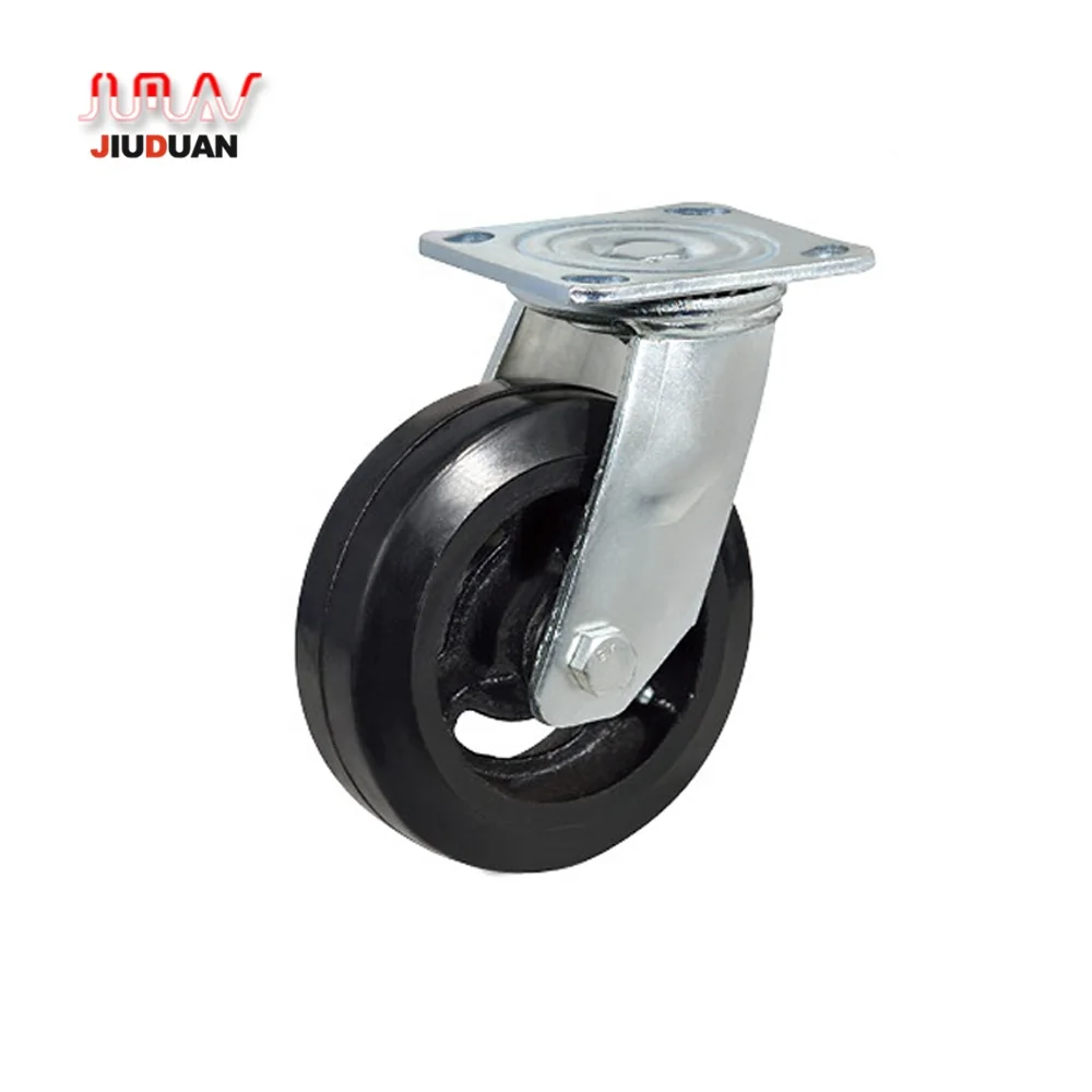 REPLACEMENT CASTOR WHEEL 6"/150mm Rubber Trolley Garage Flatbed Hauling Moving 