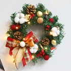 Christmas Party Decoration Supplies Christmas Wreaths Doll Door Hanging Christmas Wreaths Garland Flowers For Home Decor