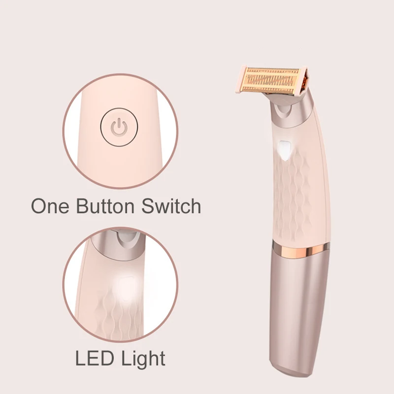 Electric Body Hair Remover With Led Light Women Hair Removal Razor Body