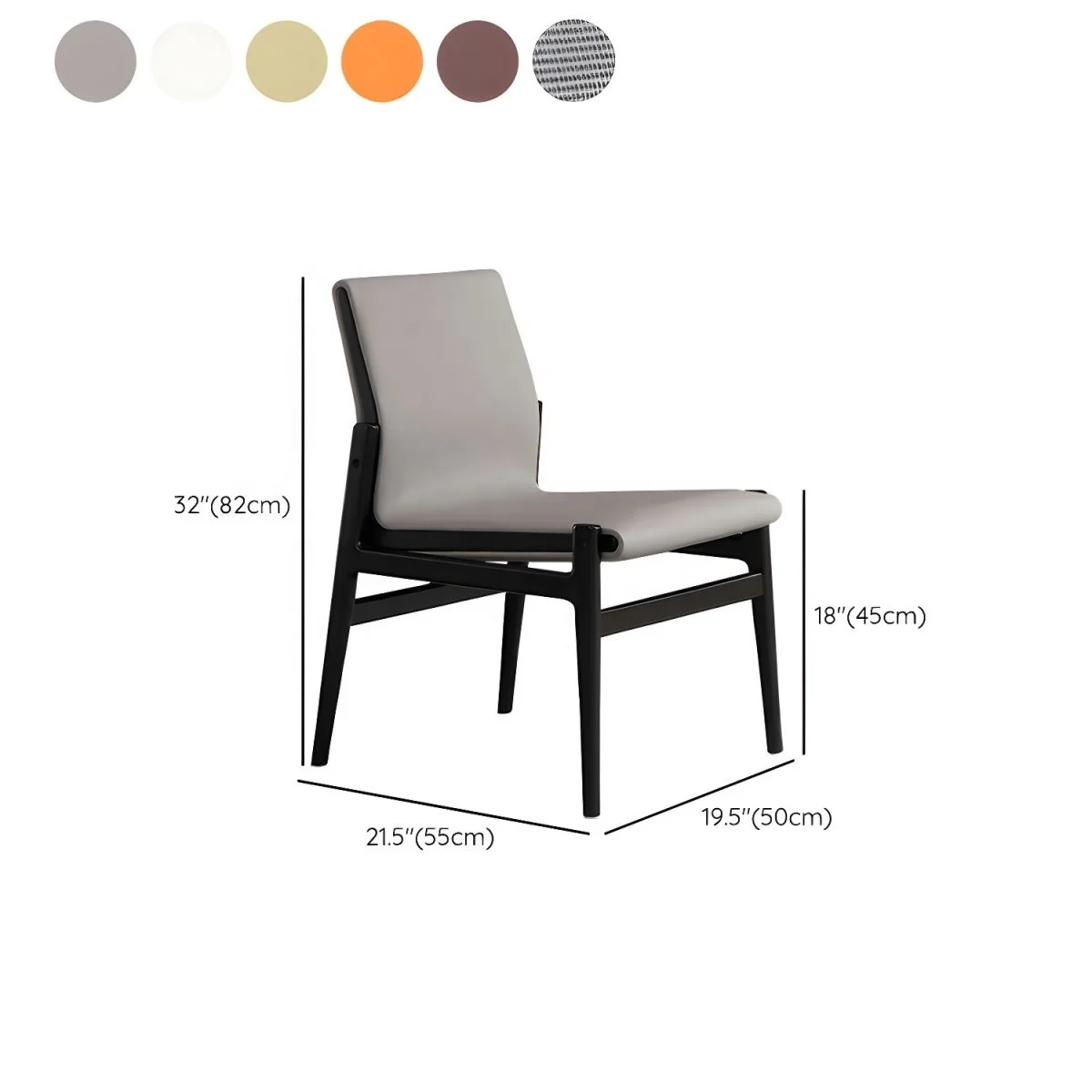NOVA Outdoor Without Arm Leisure Coffee Chairs Leather Seat Scandinavian Chair For Dining Room