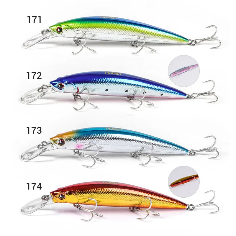 Noeby Sinking Heavy Minnow Fishing Lures Mm G Electroplating