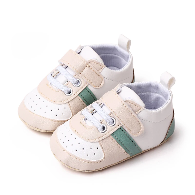 Color-matching Striped Mesh Breathable Soft-soled Baby Toddler Shoes for Boys details