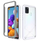 Phone Galaxy 360 Full Protection Acrylic TPU PC Clear Mobile Phone Case For Samsung Galaxy A21S