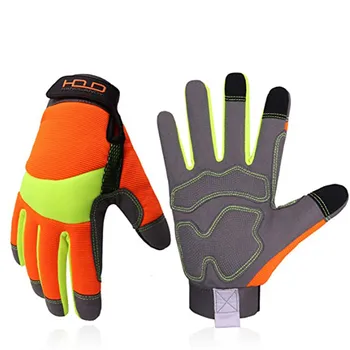 HANDLANDY Hiv Orange Improved dexterity Light duty outdoor jobs Car Repair Handling Work Hardwear Gloves