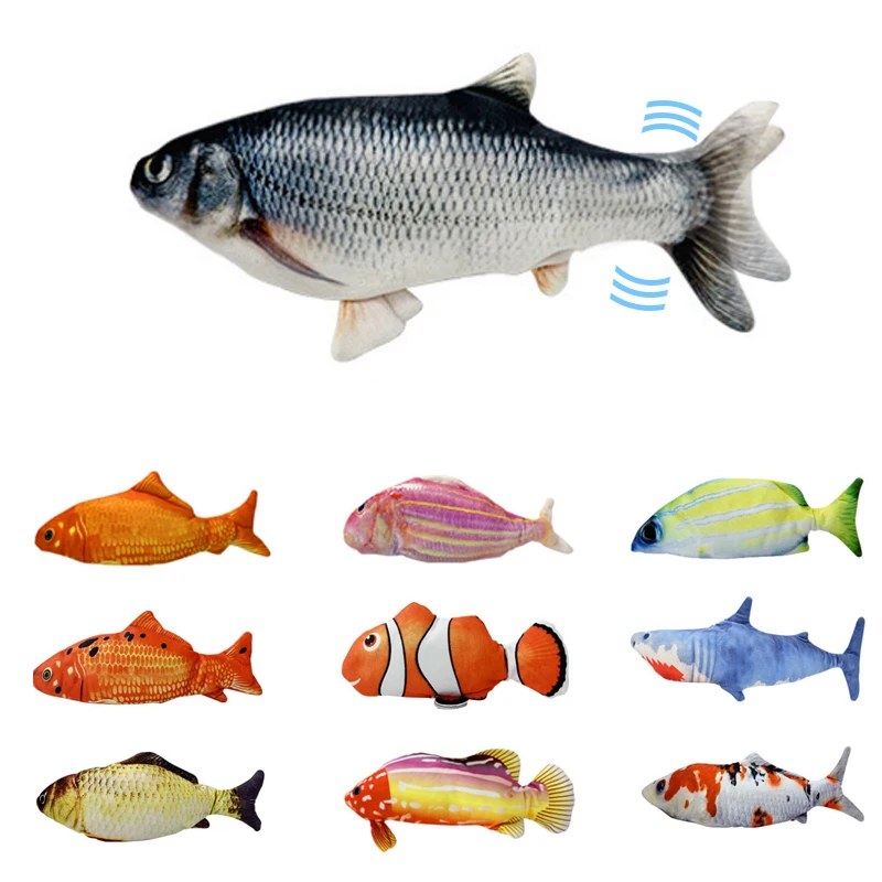  TOYANDONA Electric Fish USB Jumping Fish Dog cat Chasing Fish  cat Catnip Toy Moving cat Kicking Fish Toy Floppy Fish cat Toy cat Toy  Electric Fish USB Charging Fish Toy pet