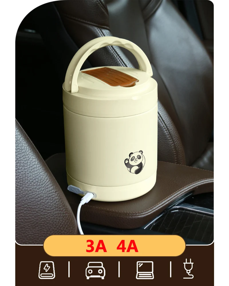 Usb Electric Lunch Box Portable School Student Car Food Heating Warmer