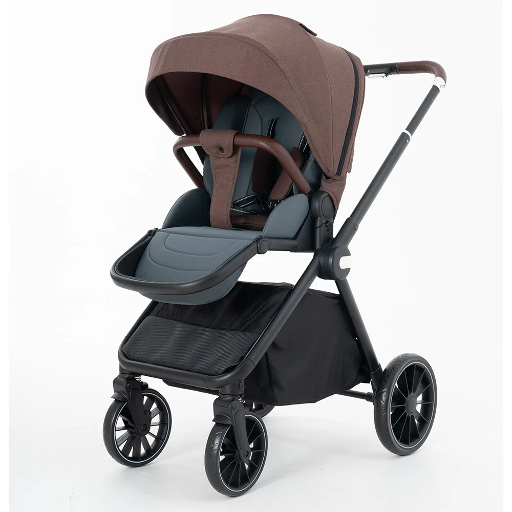 Coches Para Bebes. Baby Car Seat And Strollers Baby Carriage Luxury Big Wheels Foldable Baby Stroller 3 In 1 With Car Seat