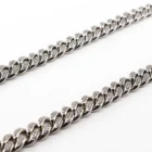 Link 18k Miami Cuban Chain Silver Cuban Link Chain Hip Hop Necklace