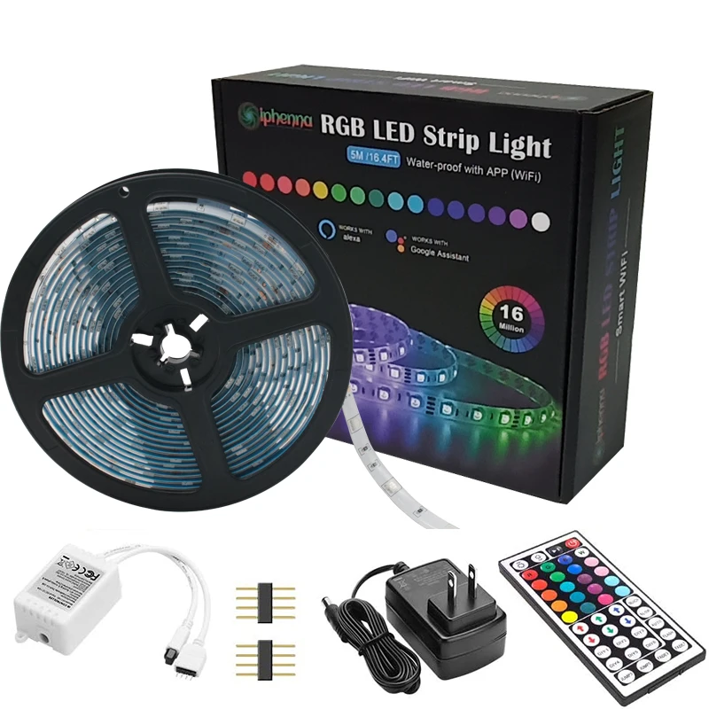 TheCoolCube 5050 RGB 300 Led SMD Flexible Light Strip Lamp+44 Key IR+12V 3A Power Supply 5M 