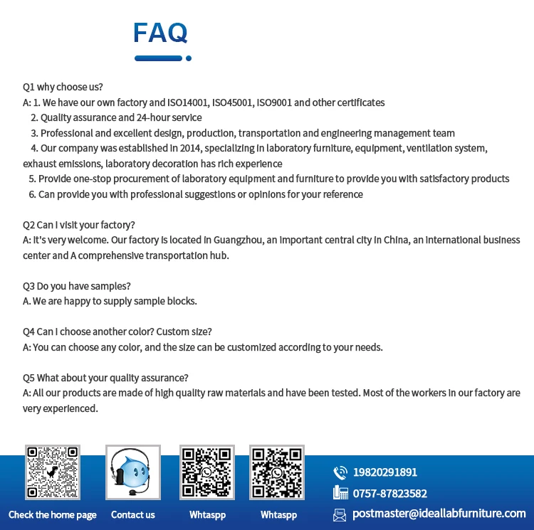 Heat Resistant All Steel Construction Lab Fume Hood with Customizable Size for Laboratory Use