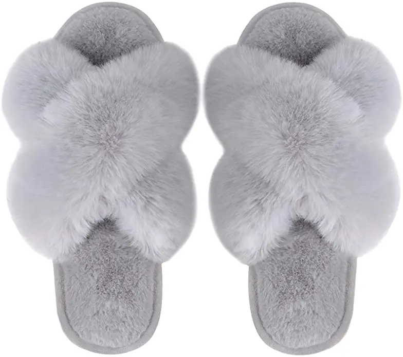 Women's/Ladies Grey Soft Winter Handmade Eco Felt Slippers House Shoes Size 3-7 