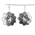 Metal Metal Low Price Factory Direct Country Modern Home Decor Silver Hanging Flower Metal Art And Crafts