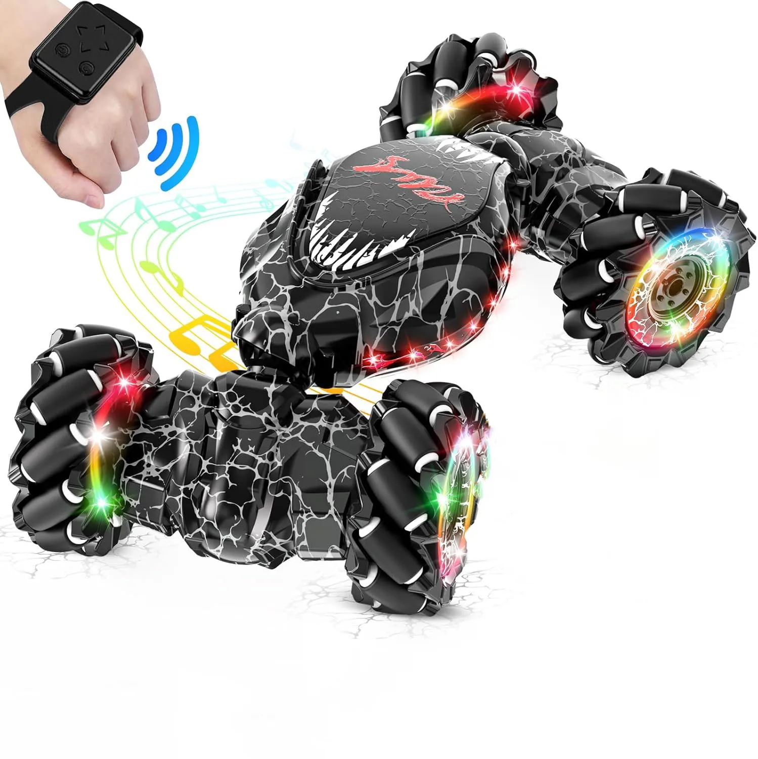 Rotation 360 Dual Control RC  Car for Kids 2.4G Stunt Remote Control Car Toy Gesture Sensing RC Stunt Car