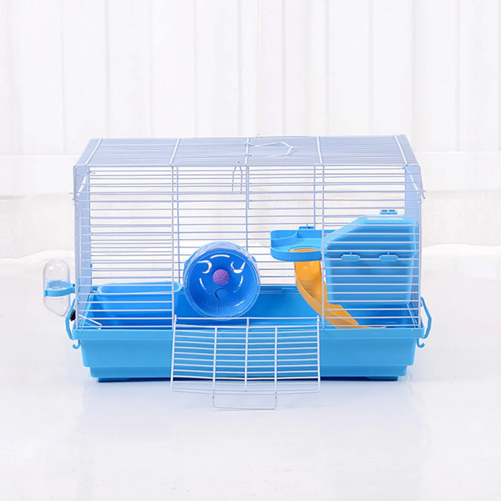 Safe and reliable door lock of Steel Hamster cage in white colour