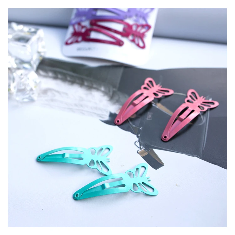 Korean Style Fashion Metal Hairgrips Solid Color Butterfly Snap Hair Clips  Children Hair Clips - Buy Mix Color Clips,Children Hair Clips,Hair Pins  Clips Accessories Product on 