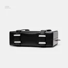 Bag Black Factory Supply Solid Color Polyvinyl Chloride/Polyester Lining Safe Small Messenger Bag Men