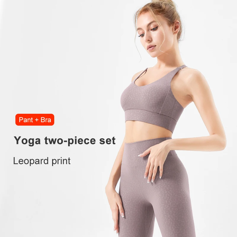 New Design Trend Sexy Adjustable Cross Strap Fitness Seamless Sports Gym Yoga Legging Sets Fitness Women