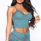 Sleepwear Wholesale Solid Color Sexy 2 Piece Pajama Set For Women Lounge Wear Pyjama Women's Sleepwear