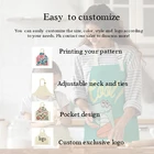 Red Style Red Fox Digital Print Parent-child Korean Style Florist Apron With Custom Logo