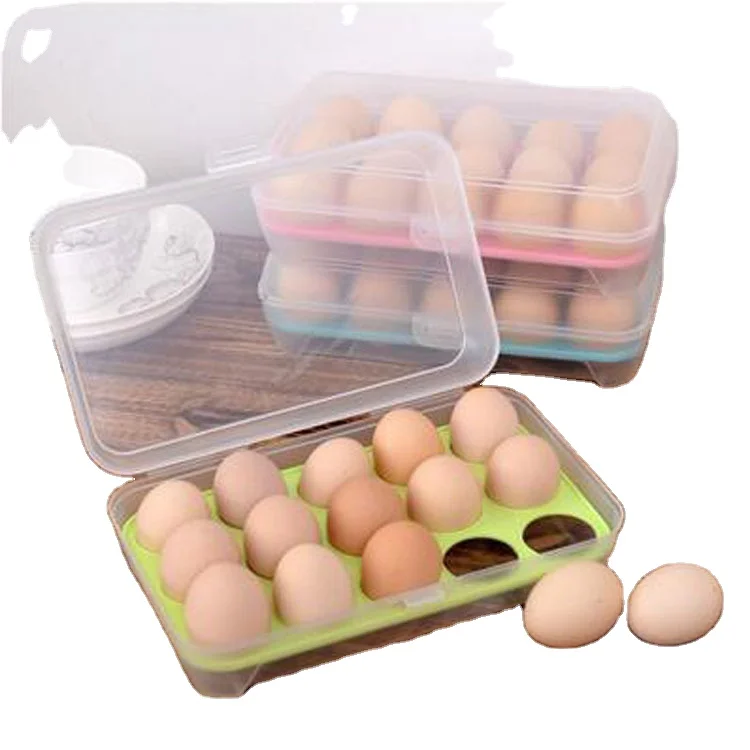 OWNSWING Egg Tray Holder Food Storage Container Organizer Refrigerator Storage Box  Kitchen Container With Lid