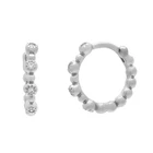 Earring Gemnel Statement Women Jewelry Gold Plated Bead Hoop Earring With CZ