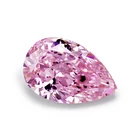 Pear 5A Grade Wuzhou Gems 8*10 To 8*12mm Light Pink Pear Shape 4k Ice Flower Cut Loose Cz Cubic Zirconia