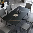 Furniture COMODA Scratch Resistant Sintered Stone Dining Table Italian Style Dining Room Furniture