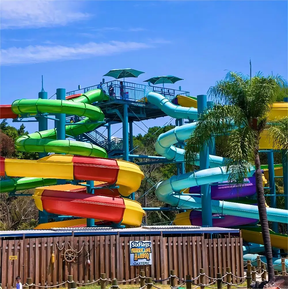 Customized Colorful or Customized Fiberglass Slide for Residential and Resort Hotel Water Parks