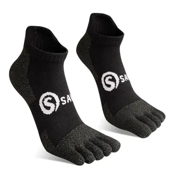 Wholesale high quality short polyester nylon unisex five toe socks ankle cotton women sports custom men five finger socks