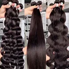 Hair 12A Grade High Quality Double Drawn Raw Virgin Cuticle Aligned Human Hair Bundles Human Hair Extension Vendors