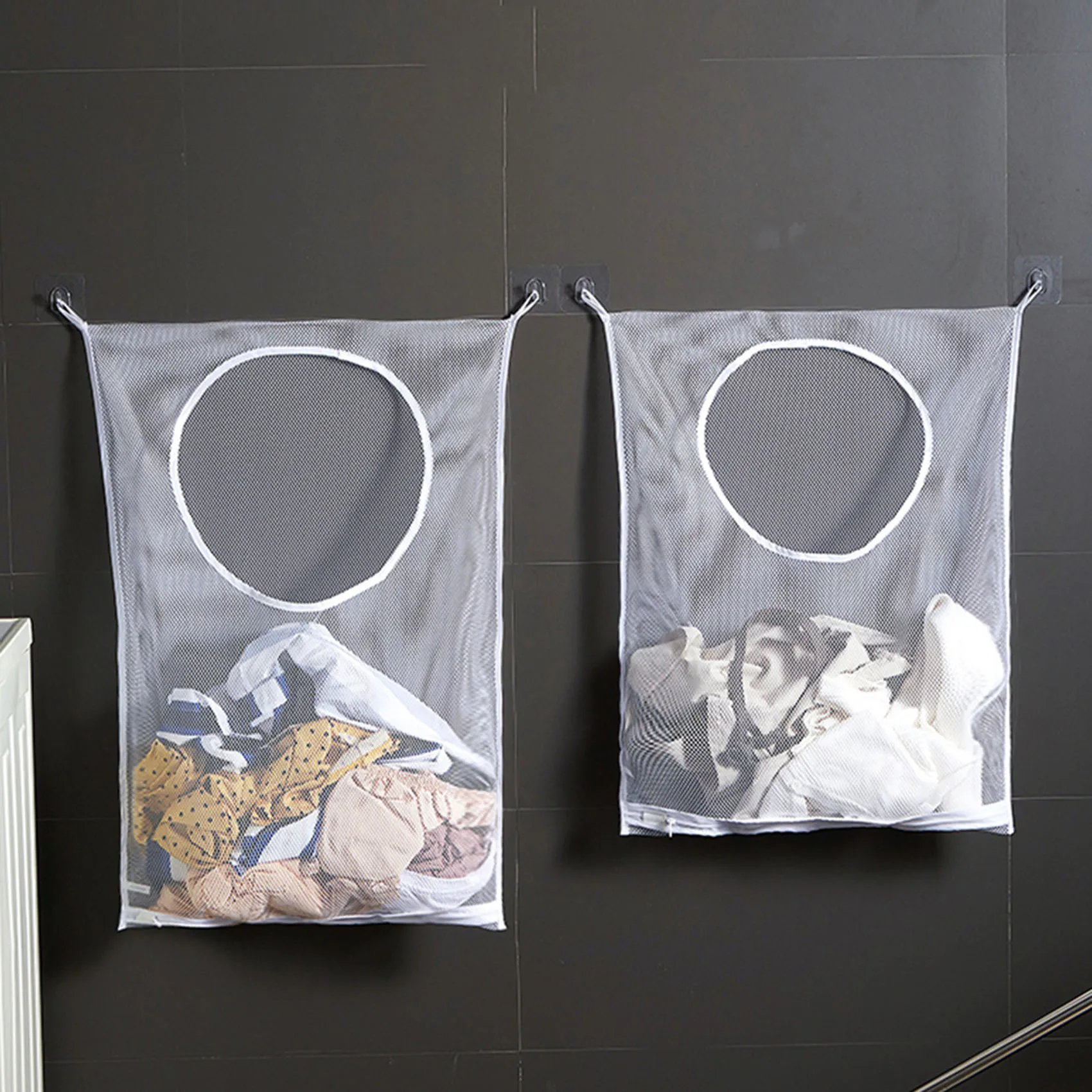 2023 Hot sell new Hanging Door Knob Laundry Storage Hamper Bag Travel Laundry Storage Wash Bags Mesh Laundry bag