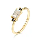 Gemstone 925 Sterling Silver Ring Silver Rose Gemstone 925 Sterling Silver Gold Vermeil Handmade Baguette Ring