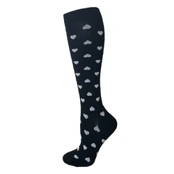 Hot sale new arrival designs knee high socks custom logo nurse compression socks for men women