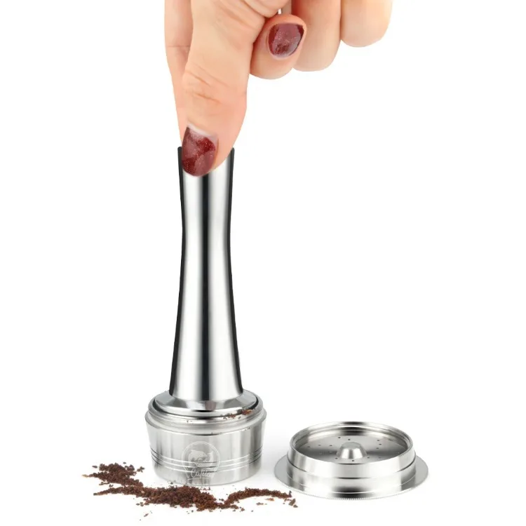 Coffee Capsules Refillable Pods Refillable Coffee Capsules Stainless Steel with Spoon Brush for K-fee Espresso Machines