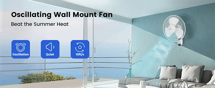 Multi-speed Wall Mounted Fan, 18-Inch, EVA - detail 2