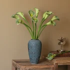 Calla Mini Artificial Silk Flower Fake PU Real Touch Calla Lily For Home Office Party Decoration