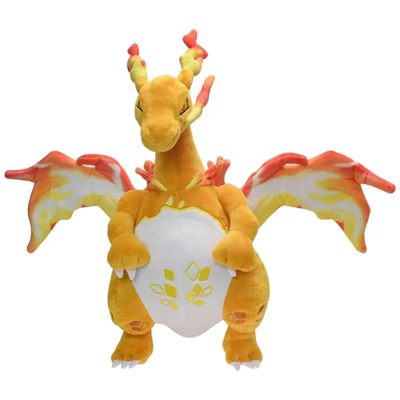 2022 New Big size 38cm dinosaur plush fire dragon plush doll PP stuffed 15inch Large Charizard plush toy for Kid's gift