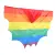 Shawl Cloak Banner Parades Costume Rainbow Cloak Rainbow Cape for Pride Day Party Cheering Flag Cape Rainbow Flag Cloak