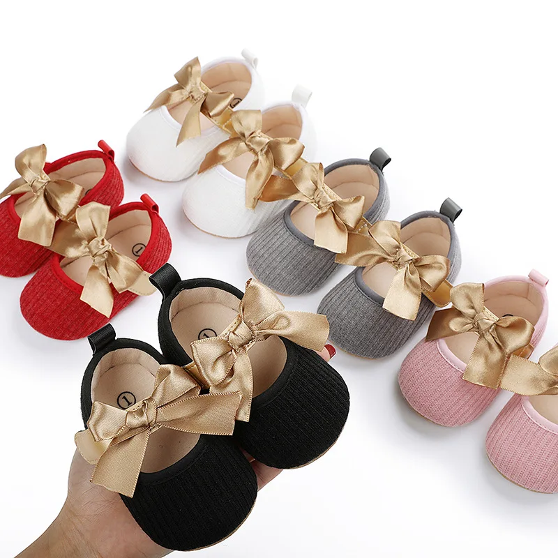 Hot Selling Soft Sole Bow Cotton Baby Newborn Infant Girl Shoes Babies Shoes for Girls supplier