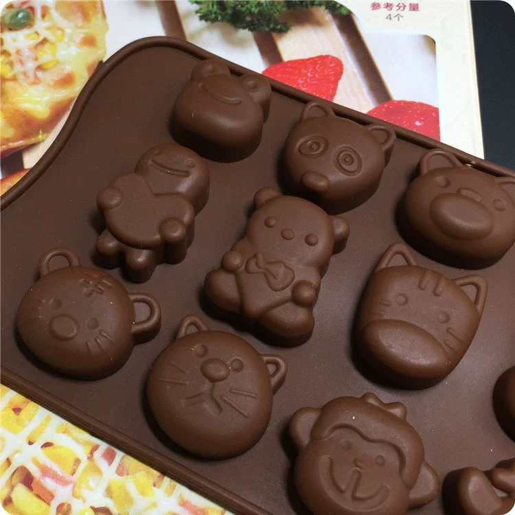 free sample high quality Jello Cat Animals Stocked Silicone Ice Moulds Sustainable Silicone Ice candysoap Mold cake tools