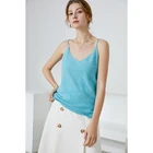 Women Vest High Quality Wholesale Women Purple Sky Blue Apricot Orange Condole Belt Knitted Vest