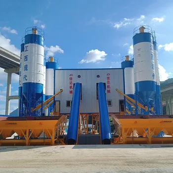 New best price highway construction equipment HZS120 ready mix concrete batching plant fixed centrale a beton 120m3/h supplier