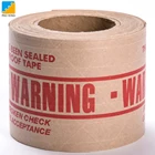 Water Activated Reinforced Gummed Kraft Paper Tape With Two Color Printed Customized Packing Tape For Carton Sealing