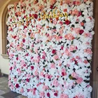 Flower Decorative Flowers Wedding Decor Artificial Silk Decorative Flower Rose Flower Wall Panel Backdrop