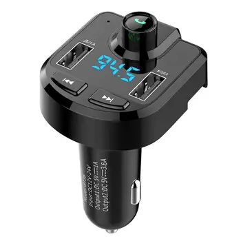 Wireless Car Fm Transmitter Bluetooth Handsfree Car Kit Mp3 Player With Dual Usb Charger