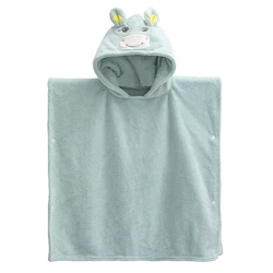 Children's bath towel cape absorbent boys and girls bathrobe winter bamboo hooded baby towel