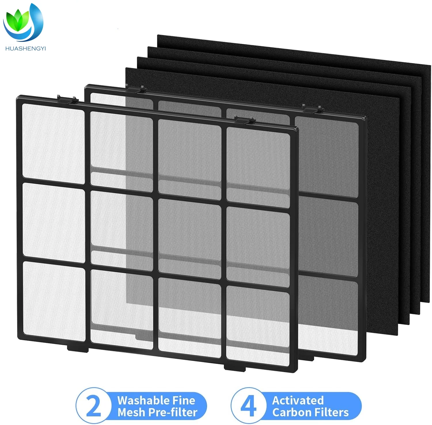 OEM ODM Activated Carbon Filter Air Purifier Air Filter Washable Pre-Filter Set for Coway Air Cleaner Remove Dust, Hair Pet Fur supplier